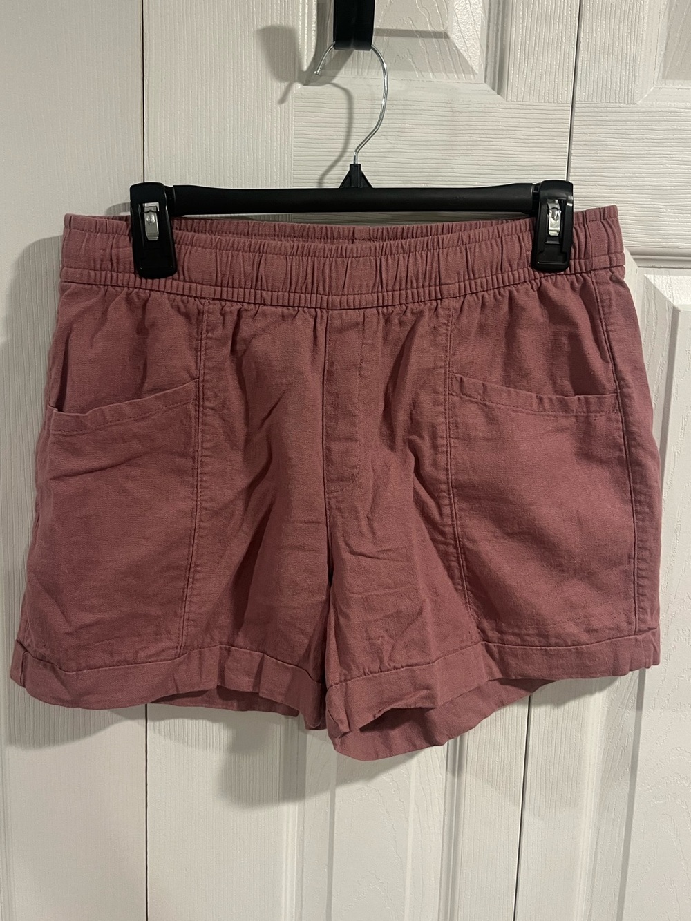 Old Navy Mauve High Waisted Linen Shorts